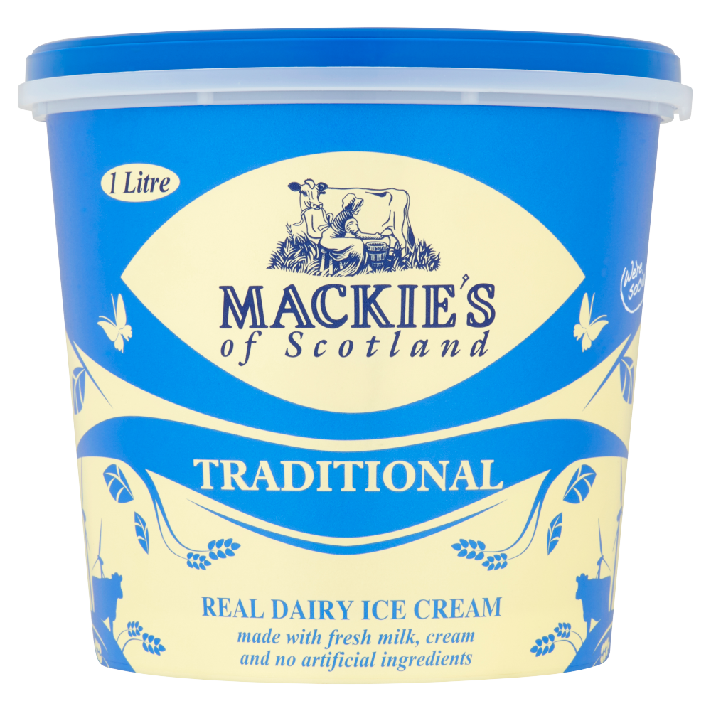 Mackies of Scotland Traditional Real Dairy Ice Cream 1 Litre Cannich