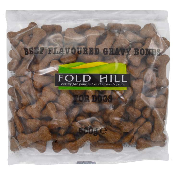 Fold Hill Dog Treats 500g Beef flavoured gravy bones Cannich Stores