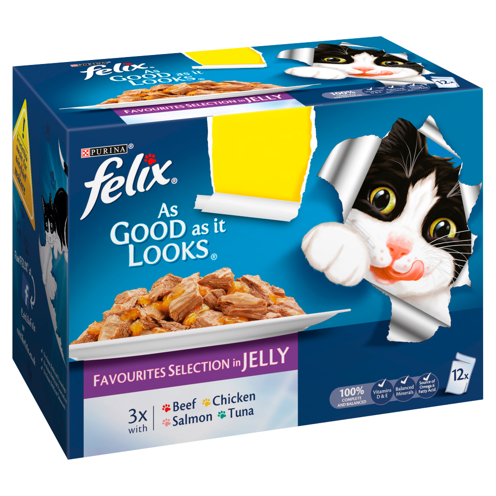 Felix As Good As It Looks Cat Food Favourites 12 x 100g - Cannich Stores