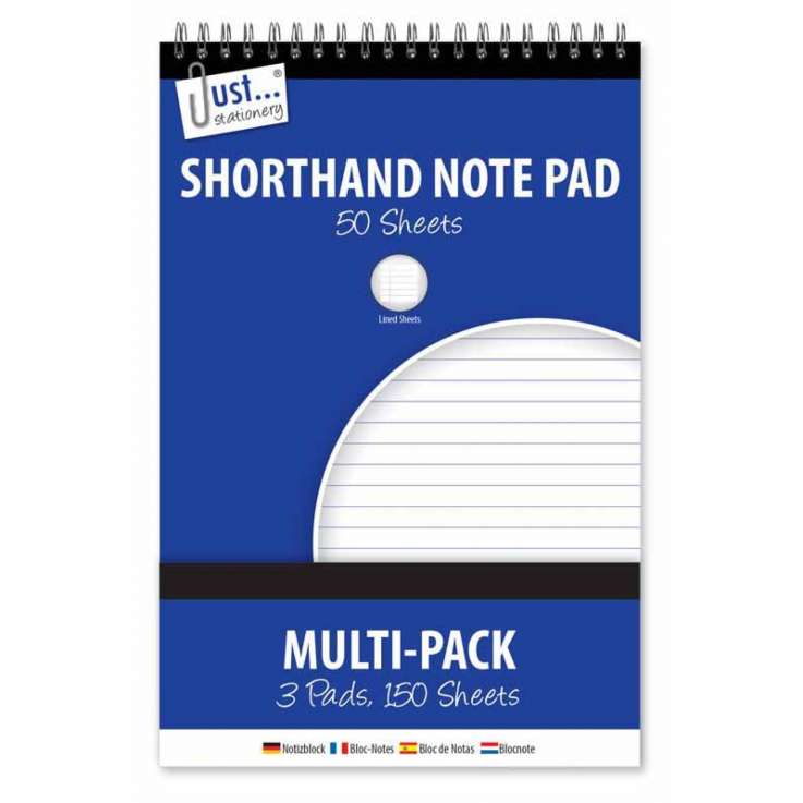 Shorthand Note Pad (MultiPack 3 Pads 150 Sheets) Cannich Stores