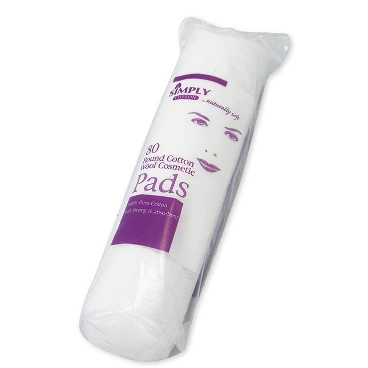 Simply Cotton Round Cotton Wool Pads 80 Pack Cannich Stores