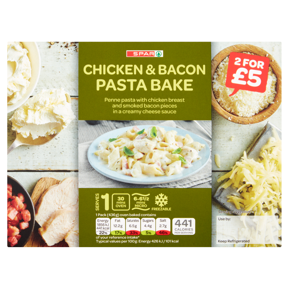 Spar Chicken Bacon Pasta Bake 450g